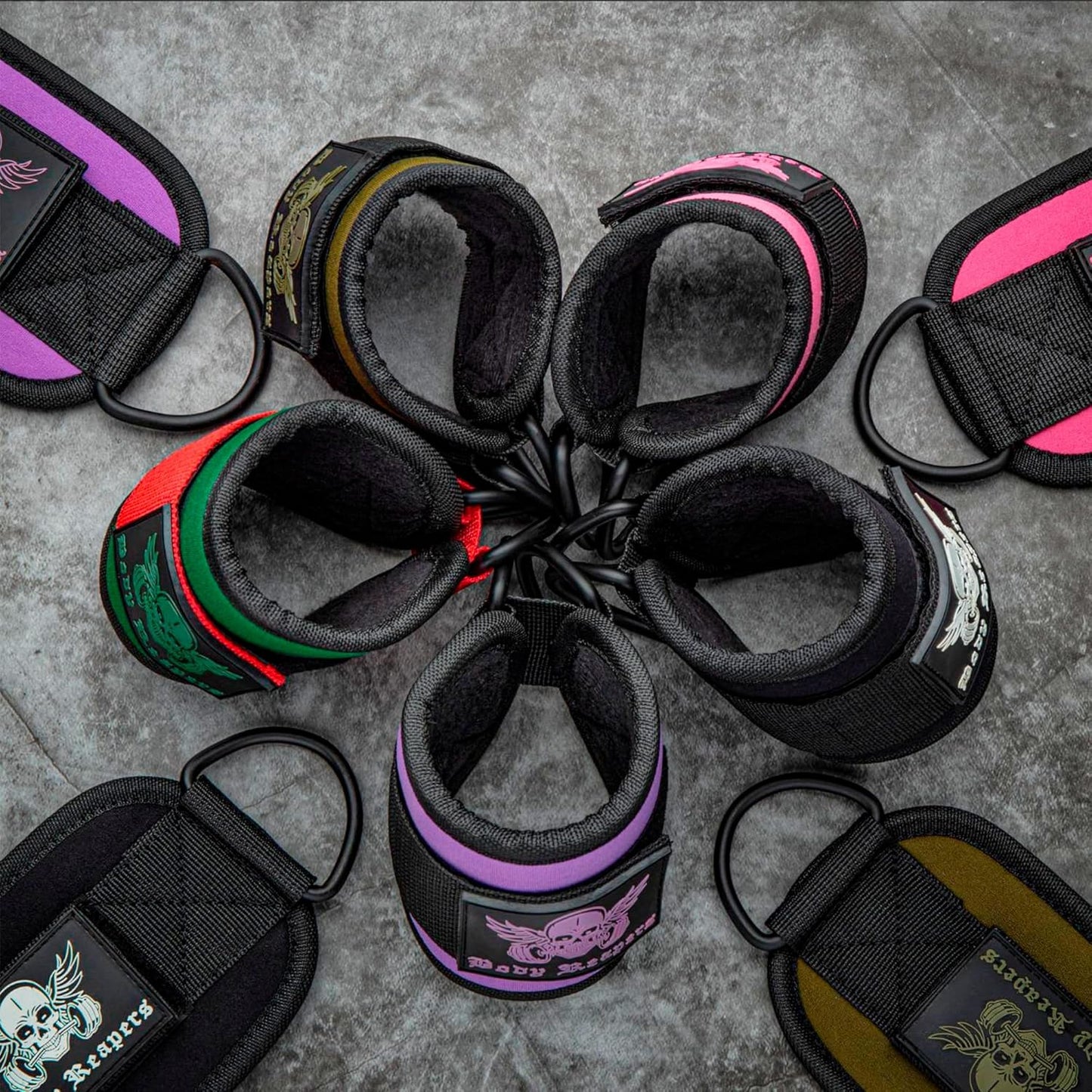 Adjustable Ankle Cuff Cable Attachment with Durable Double D-Rings and Cushioned Design for Enhanced Glute, Leg, and Lower Body Workouts