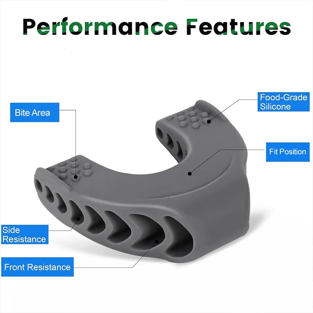 U-Shaped Jaw Exerciser, Mouth Jawline Definition Face Fitness Chewing Exercises Chew Ball, LINGPENG Bite Breaker Muscle Training Equipment, Facial Fitness Equipment Portable Individual Use