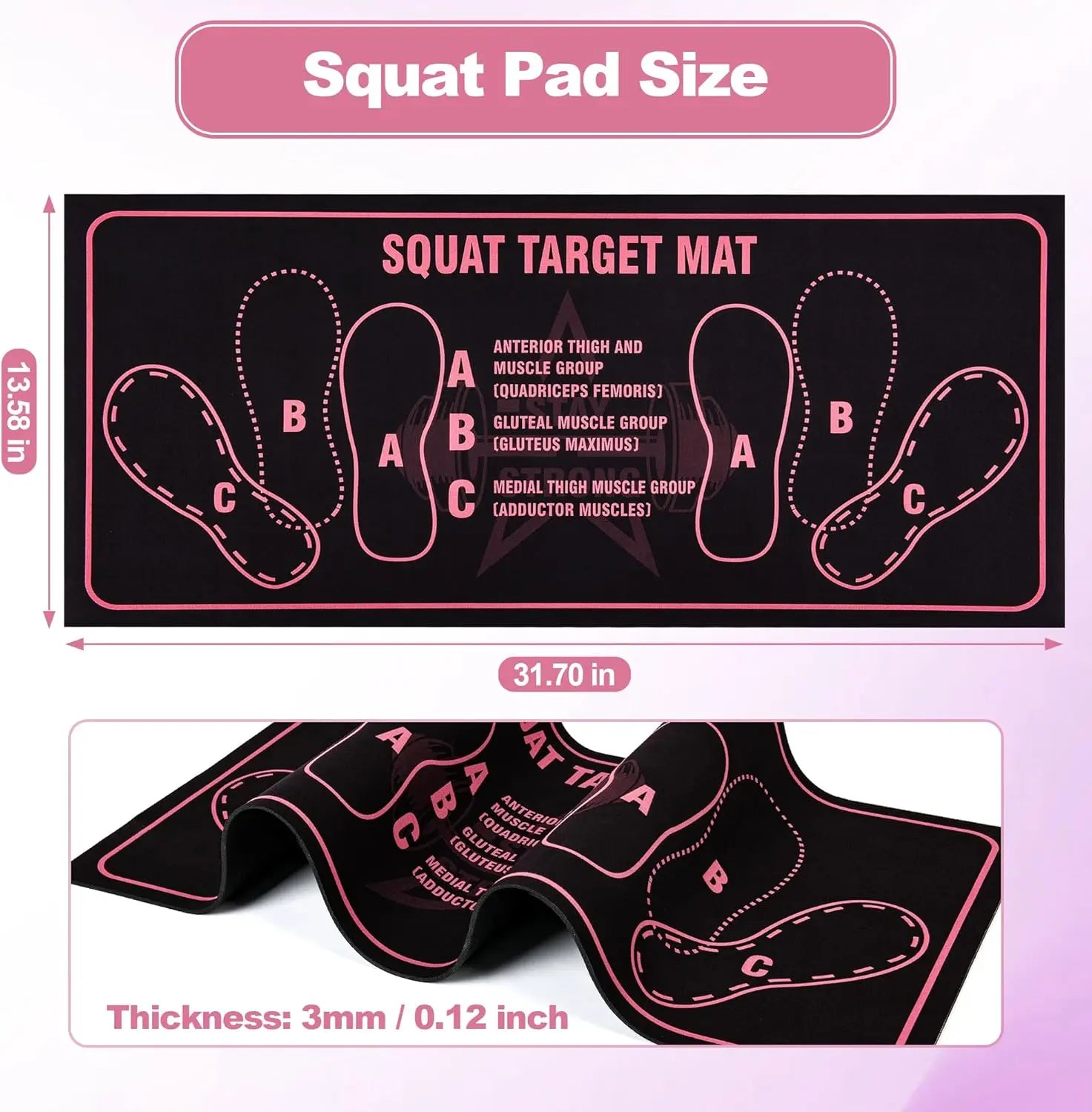 Anti-Slip Squat Pad Set, Durable Non-Skid Training Mat for Home and Gym Use, Ideal Exercise Equipment for Fitness Enthusiasts, Gym Accessories, Gym Floor Mat, Exercise Mat Tiles
