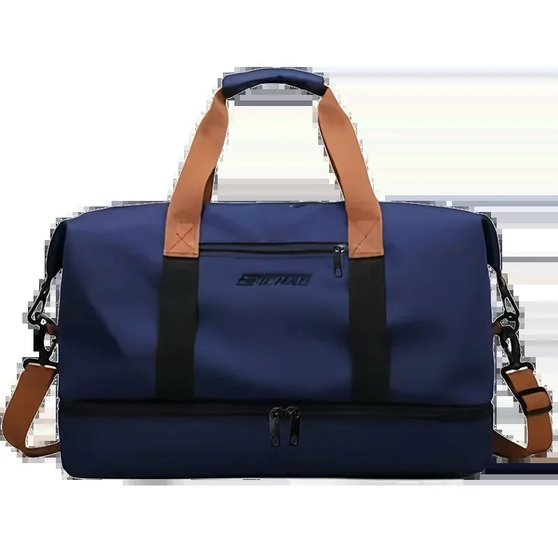 Large Travel Gym Bag with Shoe Compartment & Shoulder Strap