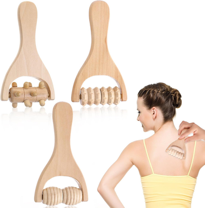 Wood Therapy Massage Tools & Rollers(3Pcs )