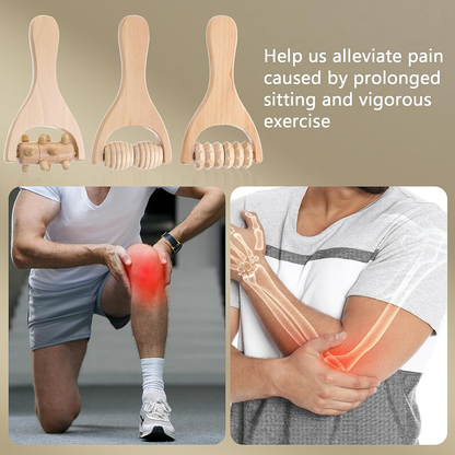 Wood Therapy Massage Tools & Rollers(3Pcs )