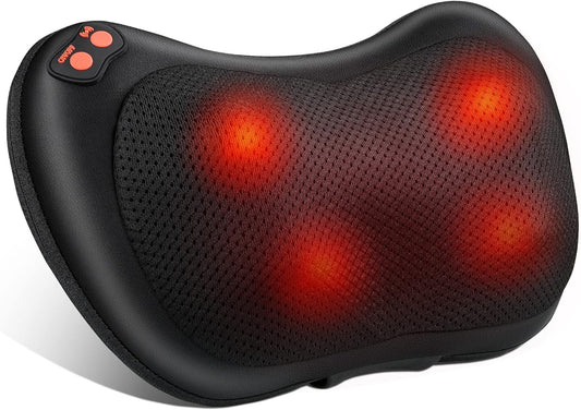 Neck and Back Massager with Heat Electric Shiatsu Deep Tissue 