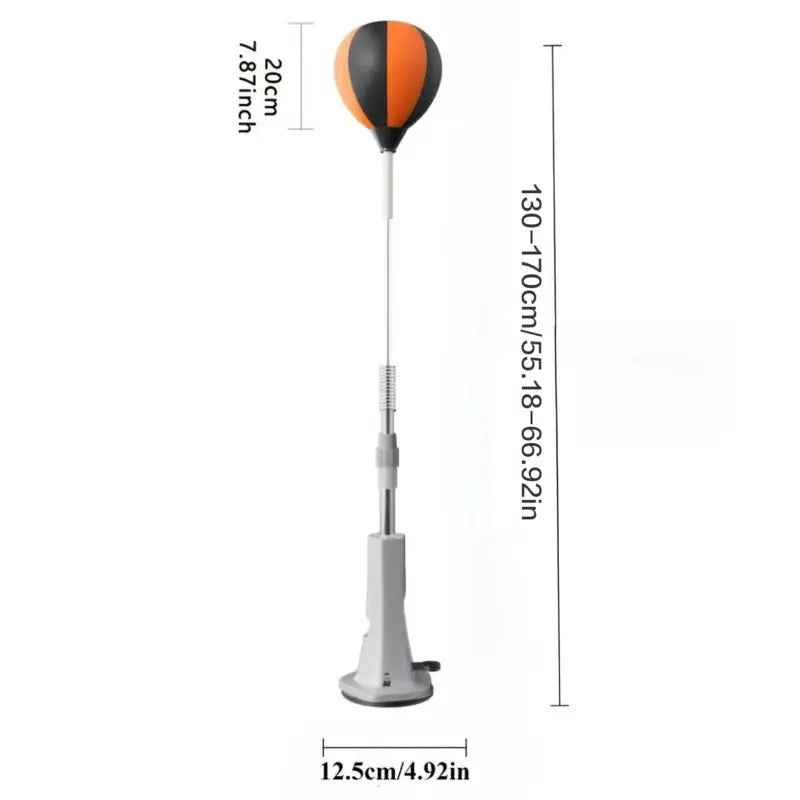 Adjustable 55-66 Inch Boxing Reflex Ball with Suction Cup Base Height 
