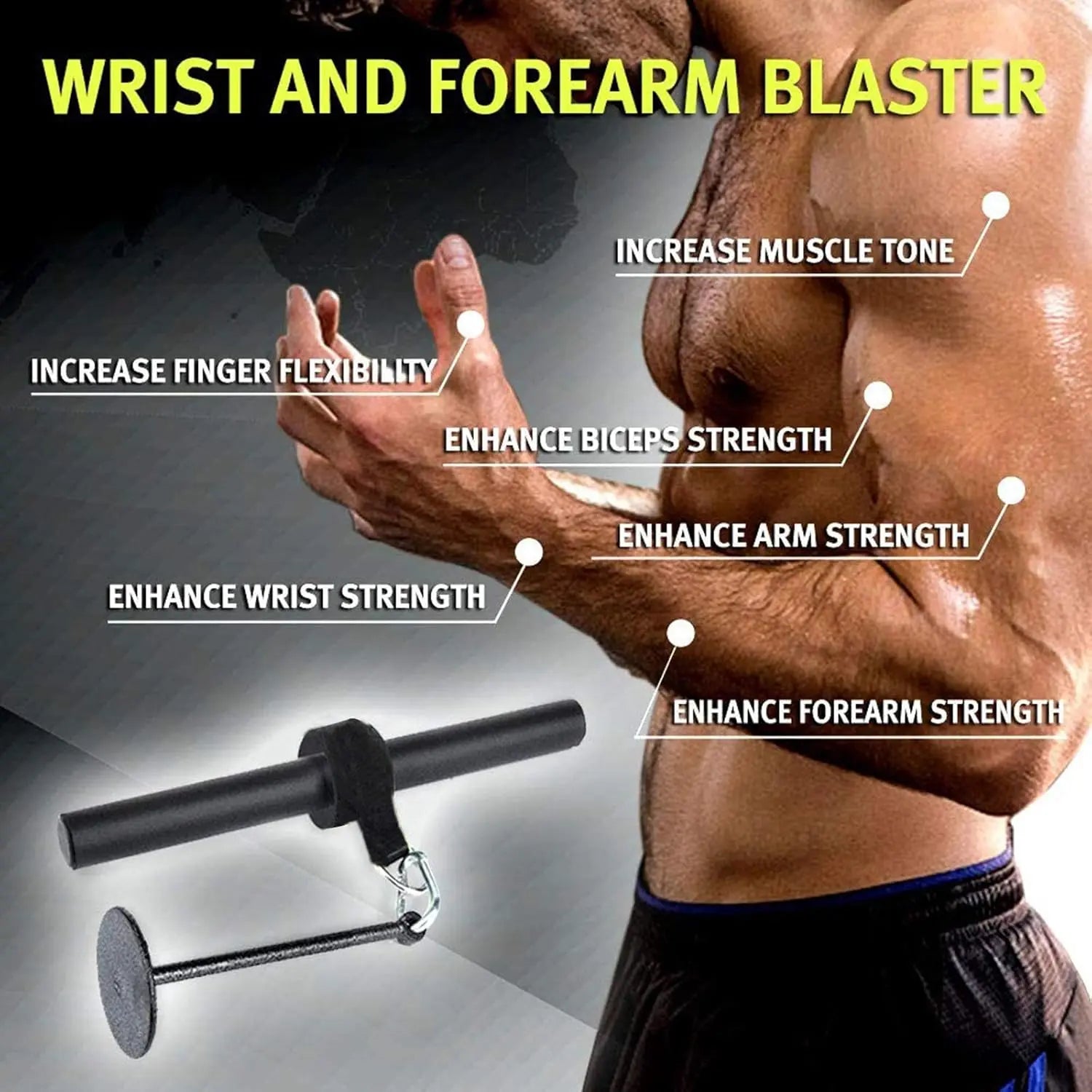 Forearm Wrist Roller Blaster Exercise Trainer