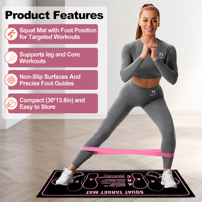 Anti-Slip Squat Pad Set, Durable Non-Skid Training Mat for Home and Gym Use, Ideal Exercise Equipment for Fitness Enthusiasts, Gym Accessories, Gym Floor Mat, Exercise Mat Tiles