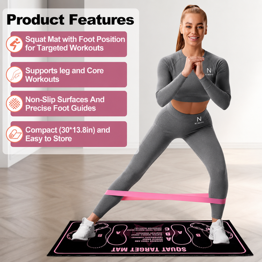 Anti-Slip Squat Pad Set, Durable Non-Skid Training Mat for Home and Gym Use, Ideal Exercise Equipment for Fitness Enthusiasts, Gym Accessories, Gym Floor Mat, Exercise Mat Tiles