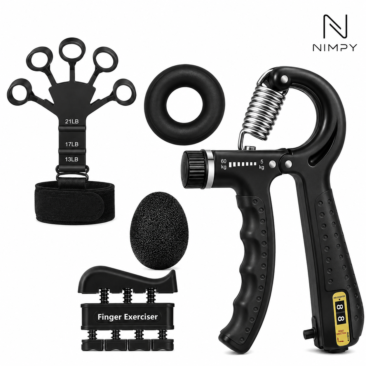 5-In-1 Complete Grip Strength Trainer Kit
