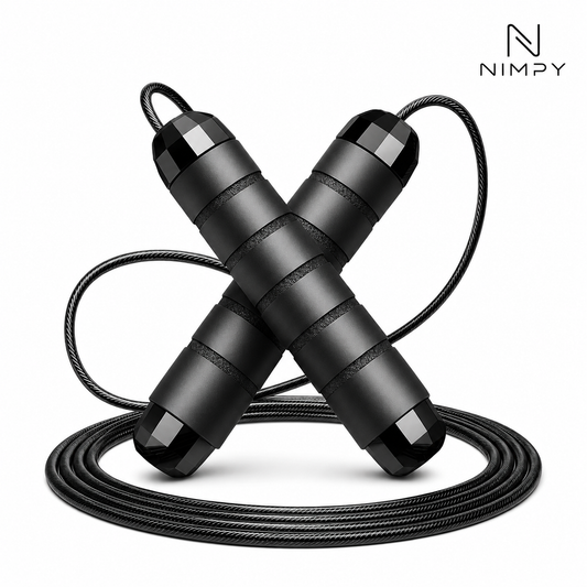 Adjustable Speed Jump Rope with Ball Bearings & Tangle-Free Steel Cable