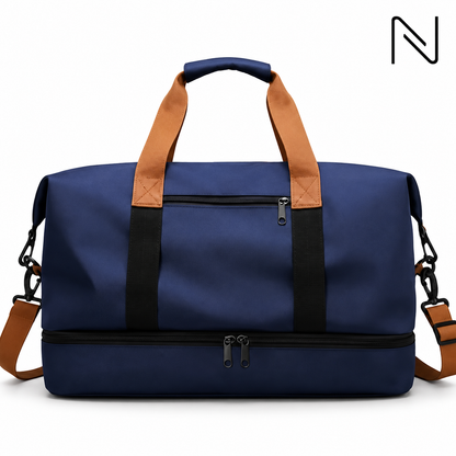 Large Travel Gym Bag with Shoe Compartment & Shoulder Strap