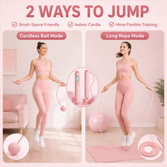 Smart Cordless Jump Rope with LCD Counter (2-In-1 )