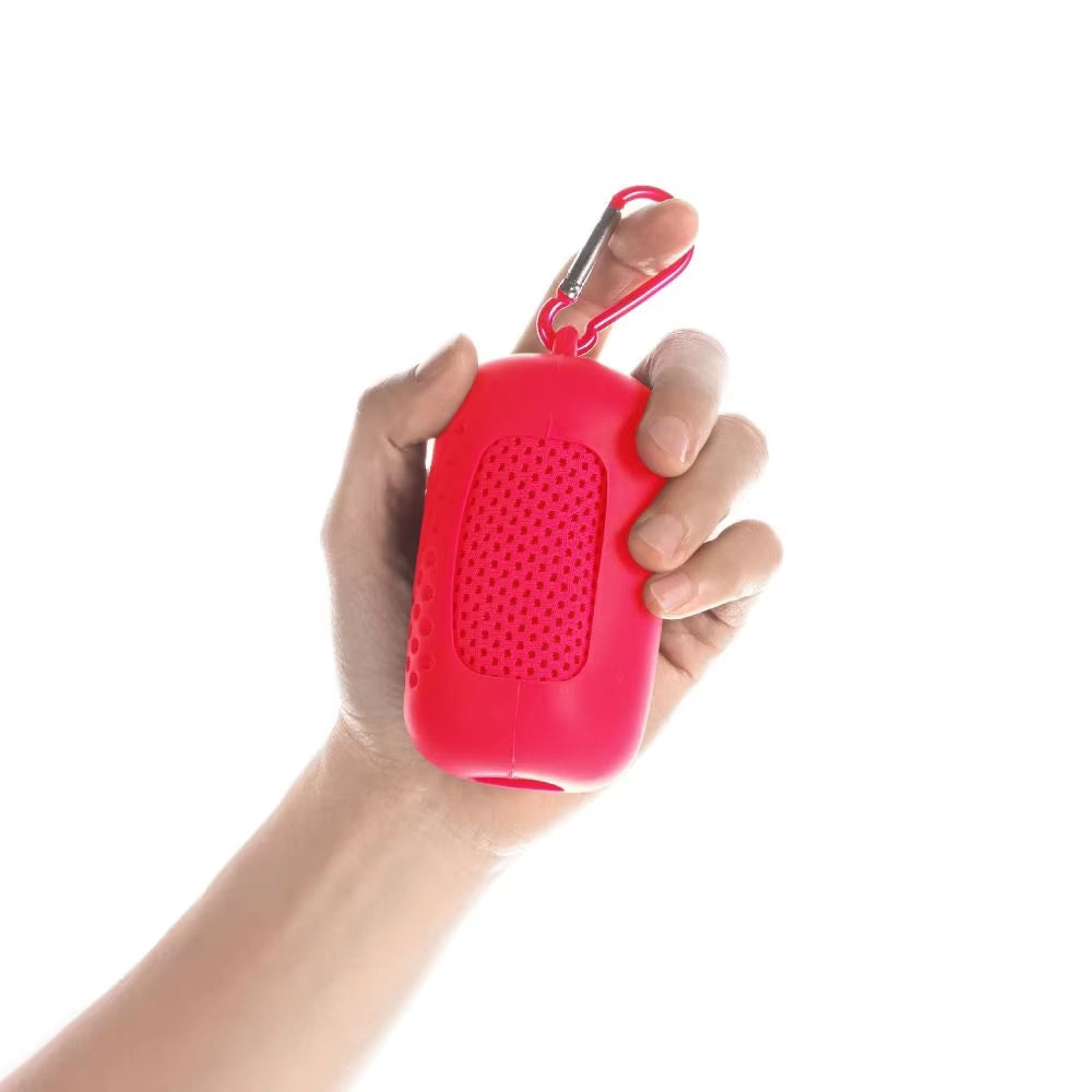 Quick-Dry Cooling Sports Towel with Silicone Carry Case