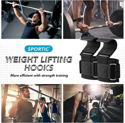 Wrist Lifting Straps with Assisted Hook, Durable High Elasticity for Weightlifting, Pull-Ups & Deadlifts - Comfortable Support & Secure Fit for Strength Training