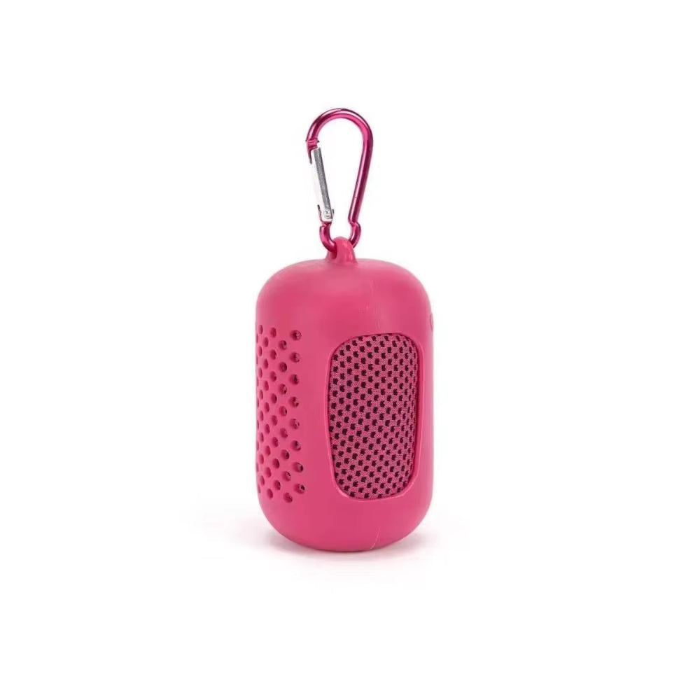 Quick-Dry Cooling Sports Towel with Silicone Carry Case