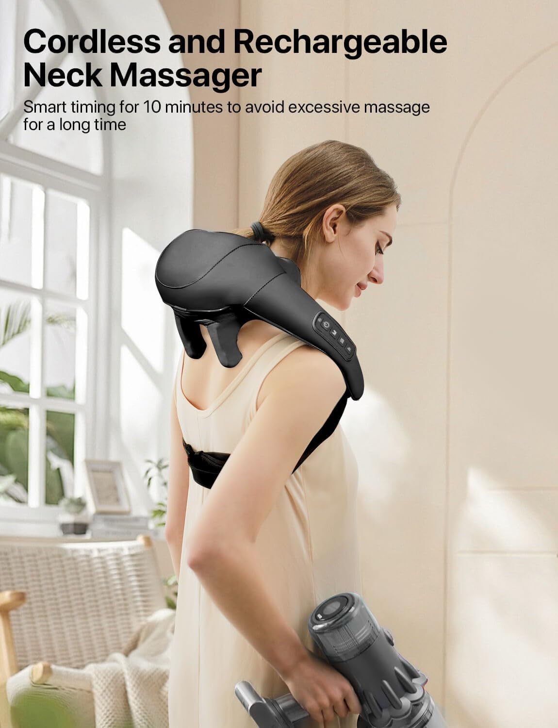 Cordless Shiatsu Neck and Back Massager with Heat