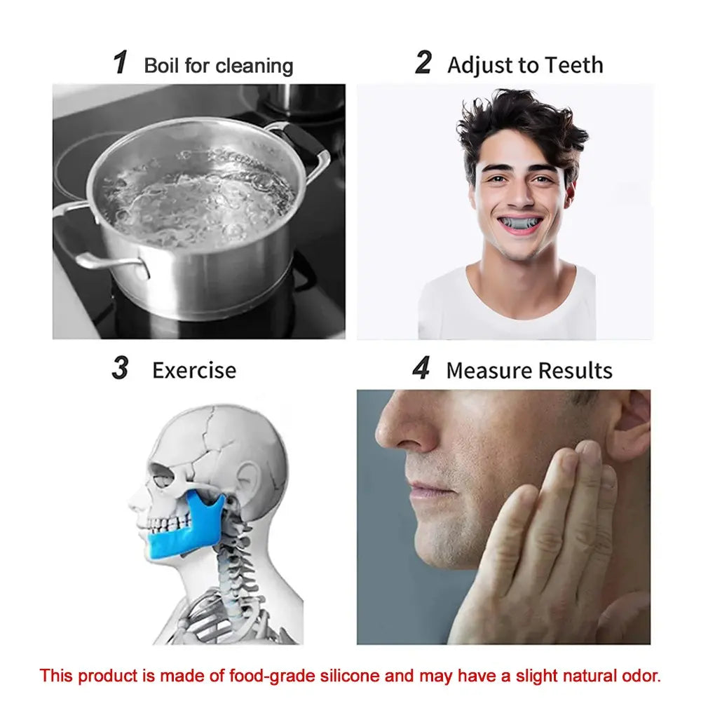 U-Shaped Jaw Exerciser, Mouth Jawline Definition Face Fitness Chewing Exercises Chew Ball, LINGPENG Bite Breaker Muscle Training Equipment, Facial Fitness Equipment Portable Individual Use