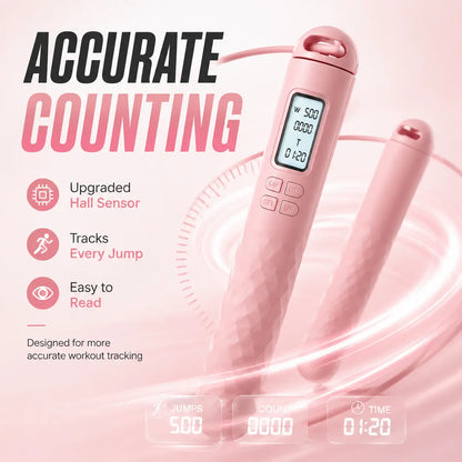 Smart Cordless Jump Rope with LCD Counter (2-In-1 )