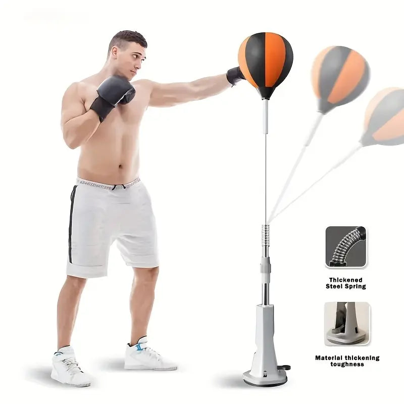 Adjustable 55-66 Inch Boxing Reflex Ball with Suction Cup Base Height 