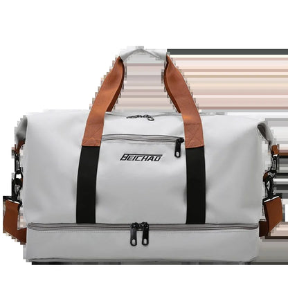 Large Travel Gym Bag with Shoe Compartment & Shoulder Strap