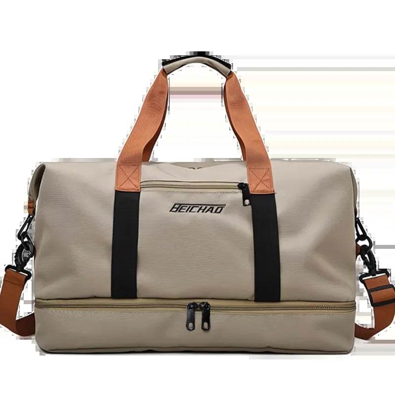 Large Travel Gym Bag with Shoe Compartment & Shoulder Strap