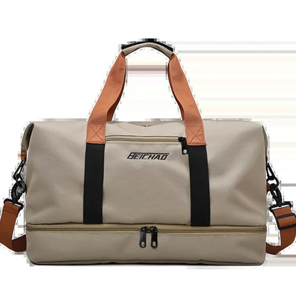 Large Travel Gym Bag with Shoe Compartment & Shoulder Strap