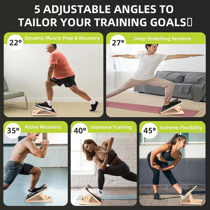 Adjustable Wooden Slant Board for Calf Stretching