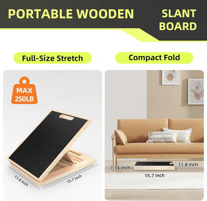 Adjustable Wooden Slant Board for Calf Stretching