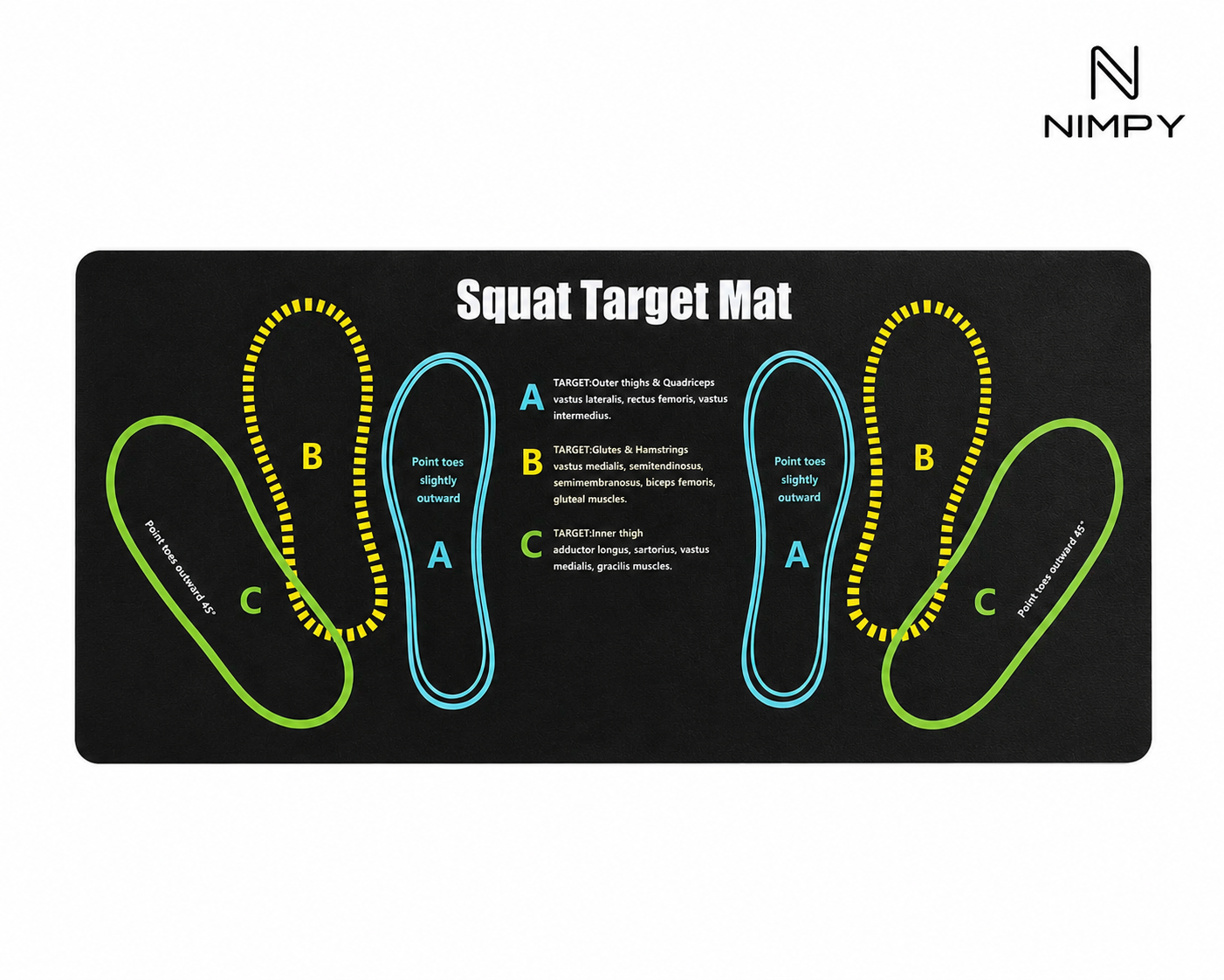 Anti-Slip Squat Pad Set & Exercise Mat | NIMPY