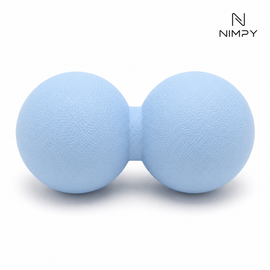 Hard Peanut Massage Ball, Double Lacrosse Massage Ball (Blue)