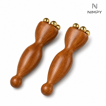 Facial Massage Tool Set 2Pcs Sandalwood Eye Massager
