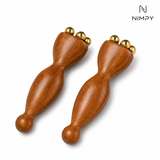 Facial Massage Tool Set 2Pcs Sandalwood Eye Massager