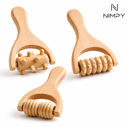 Wood Therapy Massage Tools & Rollers(3Pcs )