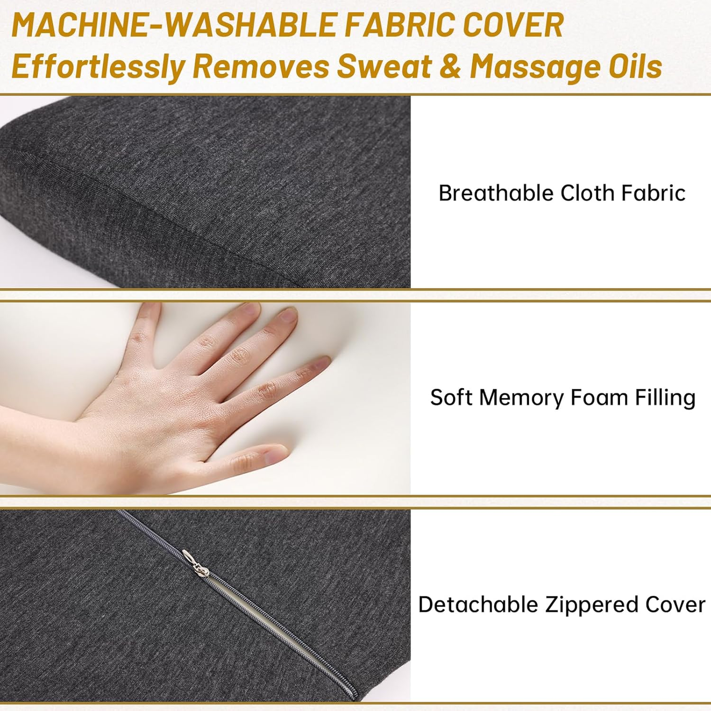 Face down Pillow Set with Chest Cushion – Breast Pillow for Massage Table & Prone Pillow