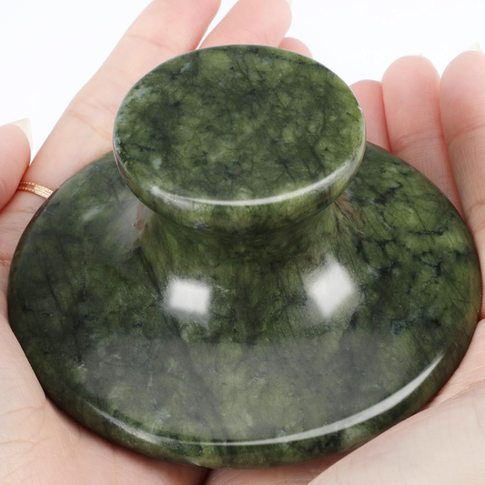 Massage Stone, 3.5Inch Natural Hot Rocks, Body Gua Sha Massage Tool for Cellulite Massage, Lymphatic Drainage, Relieve Tension and Muscle Pain