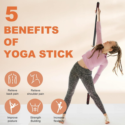 Yoga Stick Sturdy Steel For Flexibility and Balance