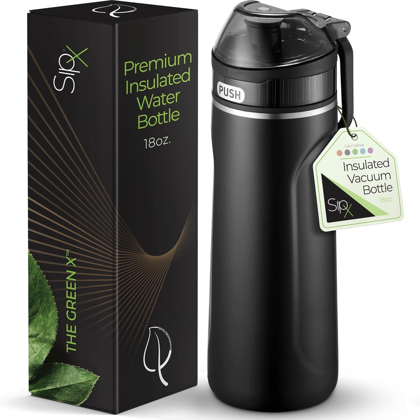 ™ 18 Oz Premium Stainless Steel Water Bottle with Straw Lid | NIMPY