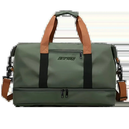 Large Travel Gym Bag with Shoe Compartment & Shoulder Strap