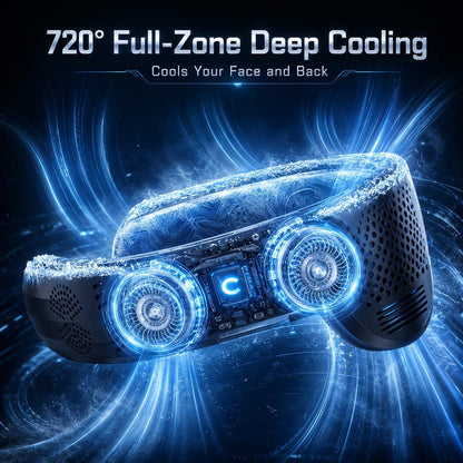 Portable Neck Fan Air Conditioner,2026 Wearable Neck Cooler with 3 Cooling Plates,4739 Sq Mm Cooling Area,3D Airflow,6000Mah USB-C Rechargeable Personal Fan,Quiet Cooling Fan for Travel Office Outdoor