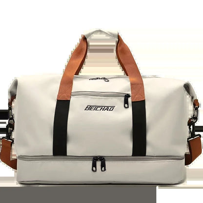 Large Travel Gym Bag with Shoe Compartment & Shoulder Strap