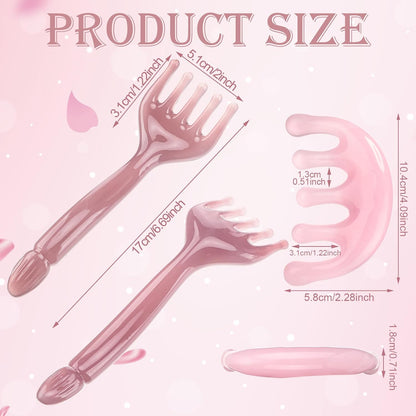 3 Pack Head Massager Scalp Comb Resin Scalp