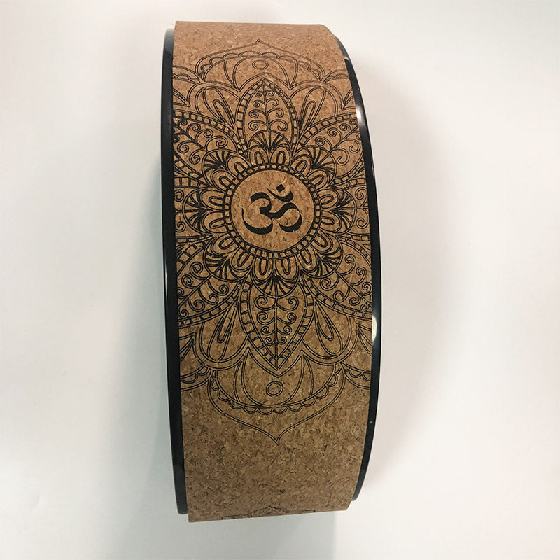 Cork Half Yoga Wheel for Back Stretching, Core & Flexibility