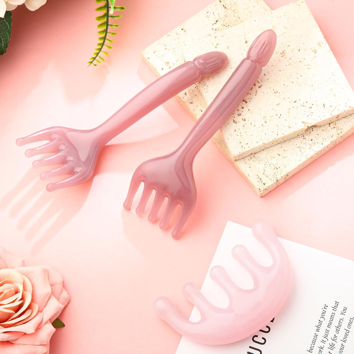 3 Pack Head Massager Scalp Comb Resin Scalp