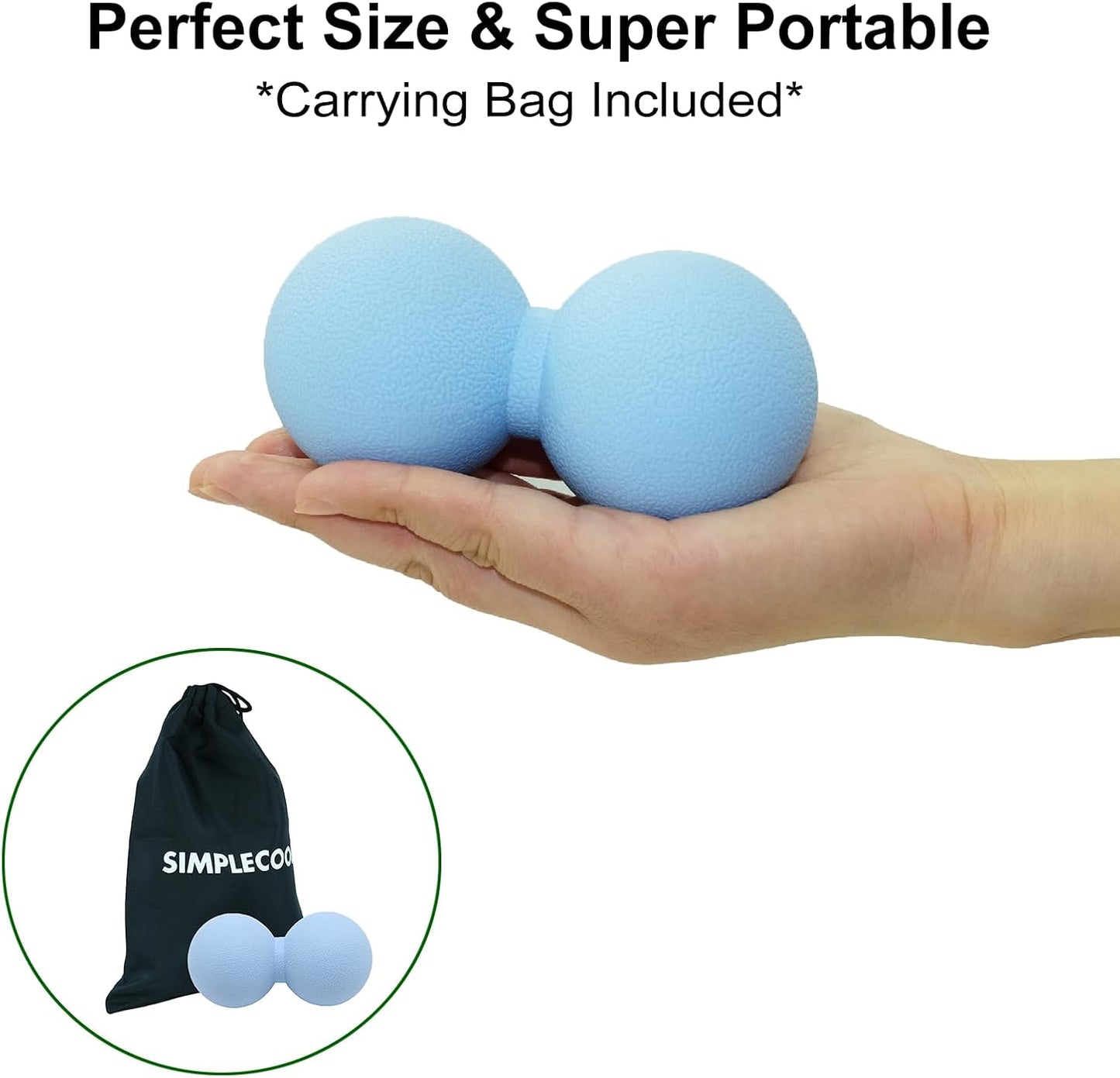 Hard Peanut Massage Ball, Double Lacrosse Massage Ball (Blue)