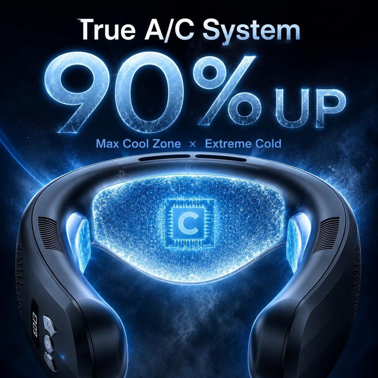 Portable Neck Fan Air Conditioner,2026 Wearable Neck Cooler with 3 Cooling Plates,4739 Sq Mm Cooling Area,3D Airflow,6000Mah USB-C Rechargeable Personal Fan,Quiet Cooling Fan for Travel Office Outdoor