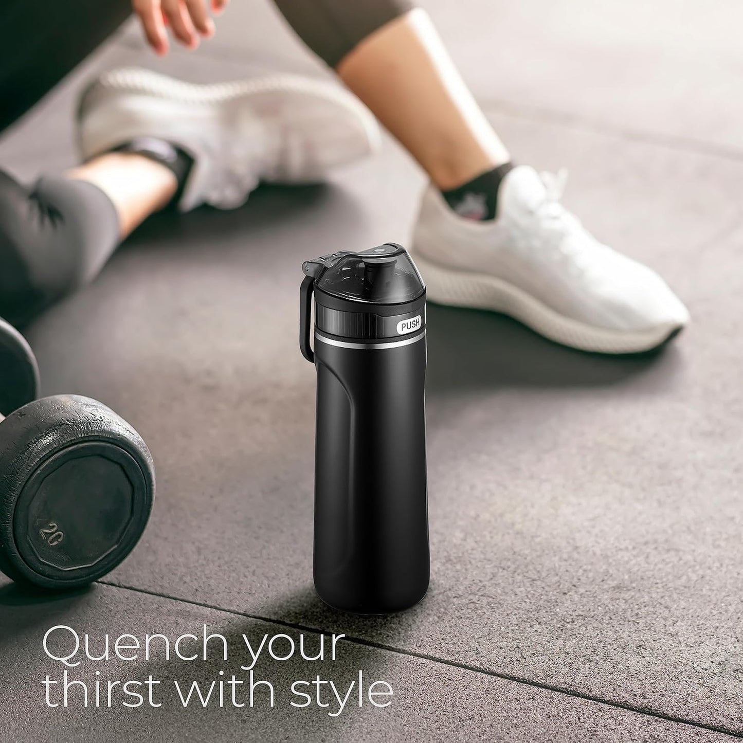 ™ 18 Oz Premium Stainless Steel Water Bottle with Straw Lid | NIMPY