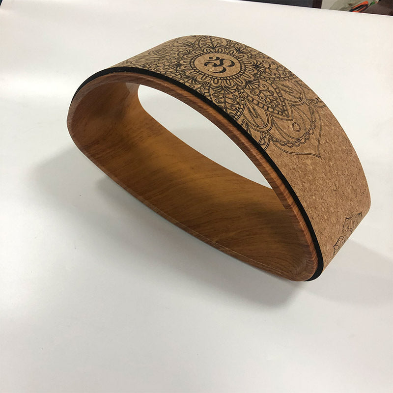 Cork Half Yoga Wheel for Back Stretching, Core & Flexibility